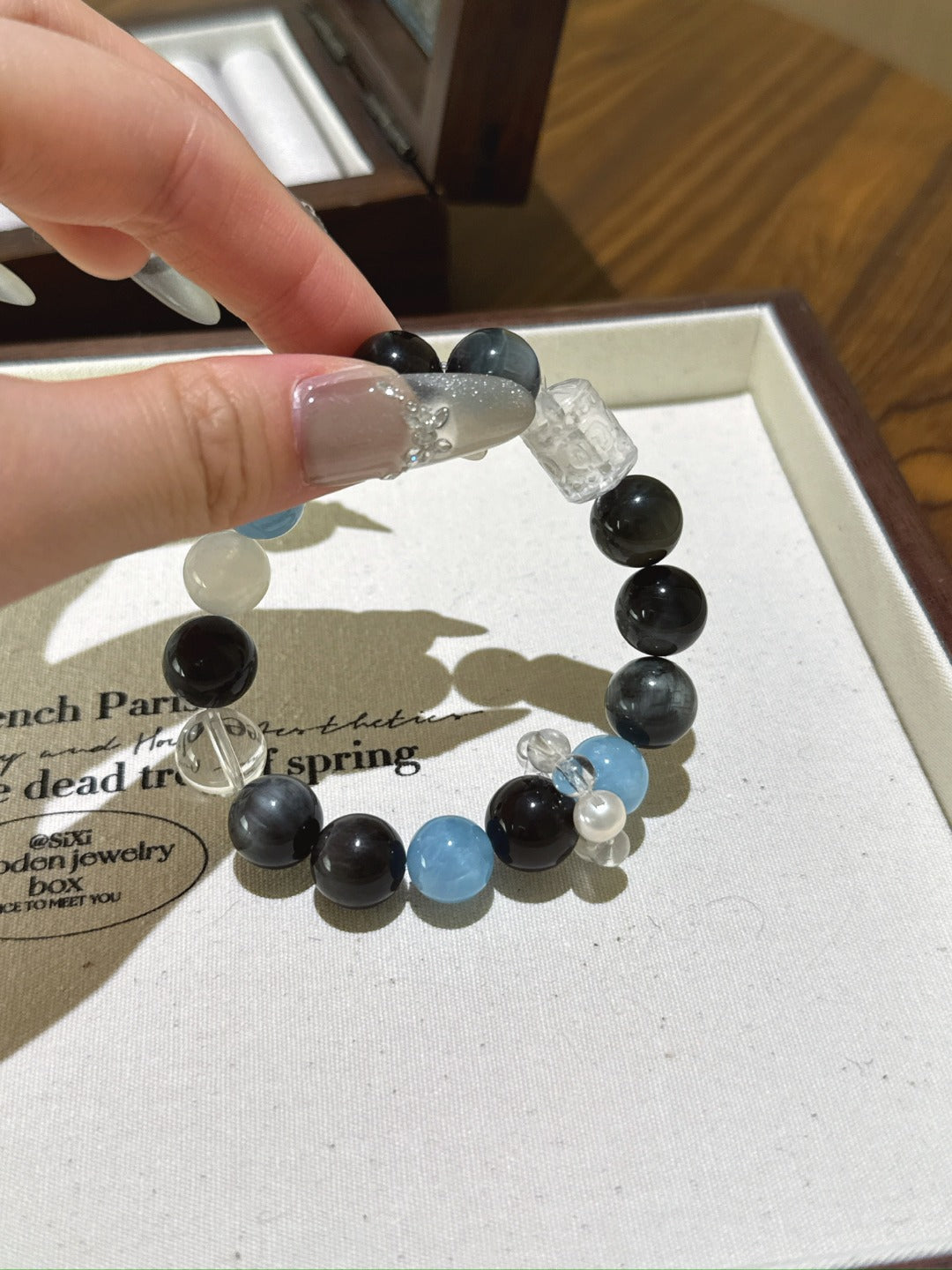 ▫️▪️ Blue and black multi-treasure bracelet